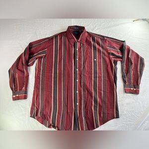 Men's Red Button Down Dress Shirt Size XL Tall